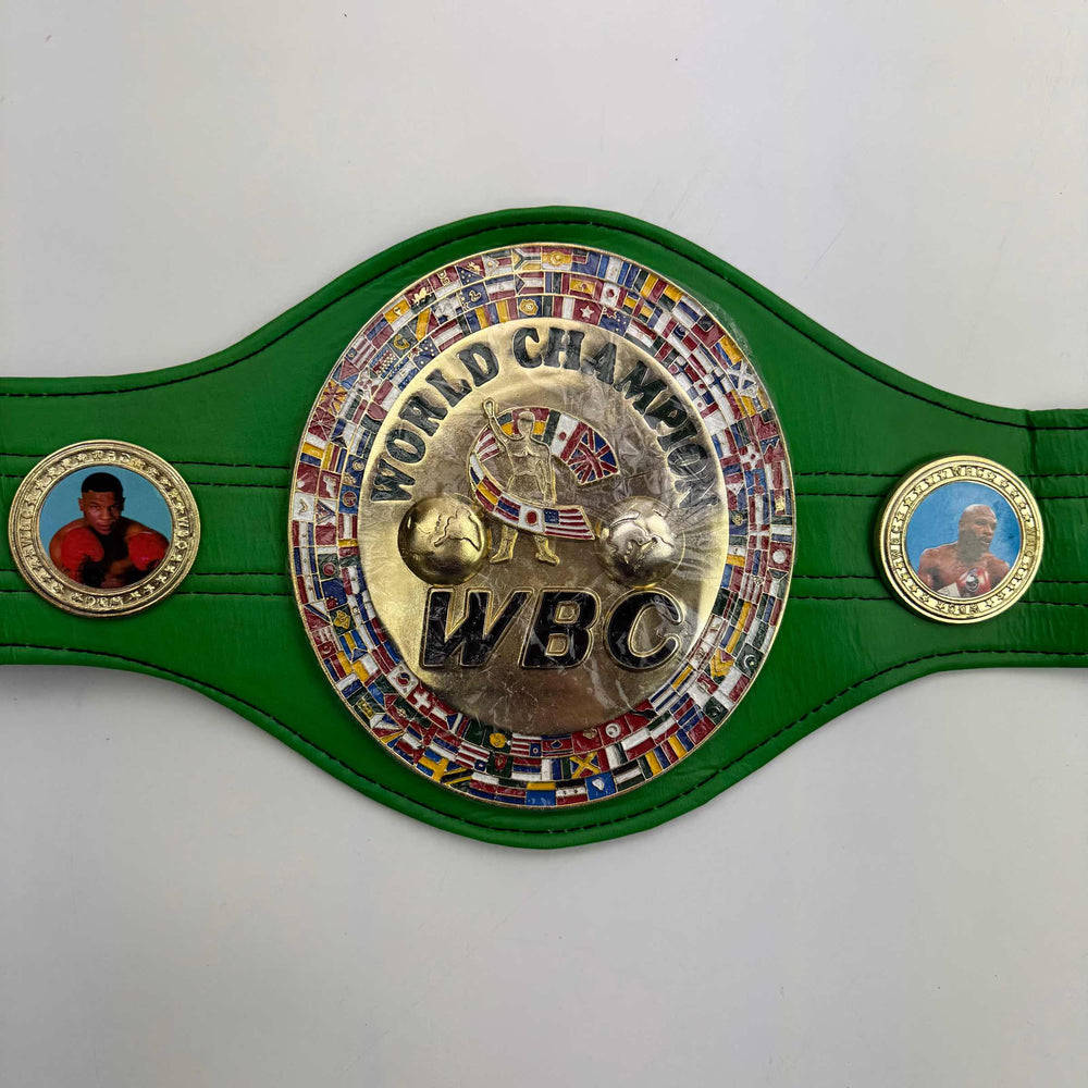 Autographed/Signed Floyd Mayweather Jr. WBC Green Boxing Replica Championship Belt JSA COA