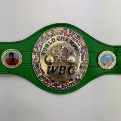 Autographed/Signed Floyd Mayweather Jr. WBC Green Boxing Replica Championship Belt JSA COA