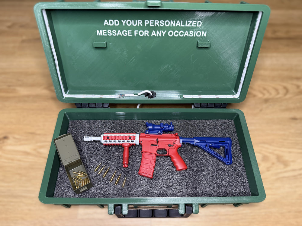 RC Hop Up Parts 1/3 Scale Replica Gun Case with LED RGB COB Lights | Fits Goat Guns® Models