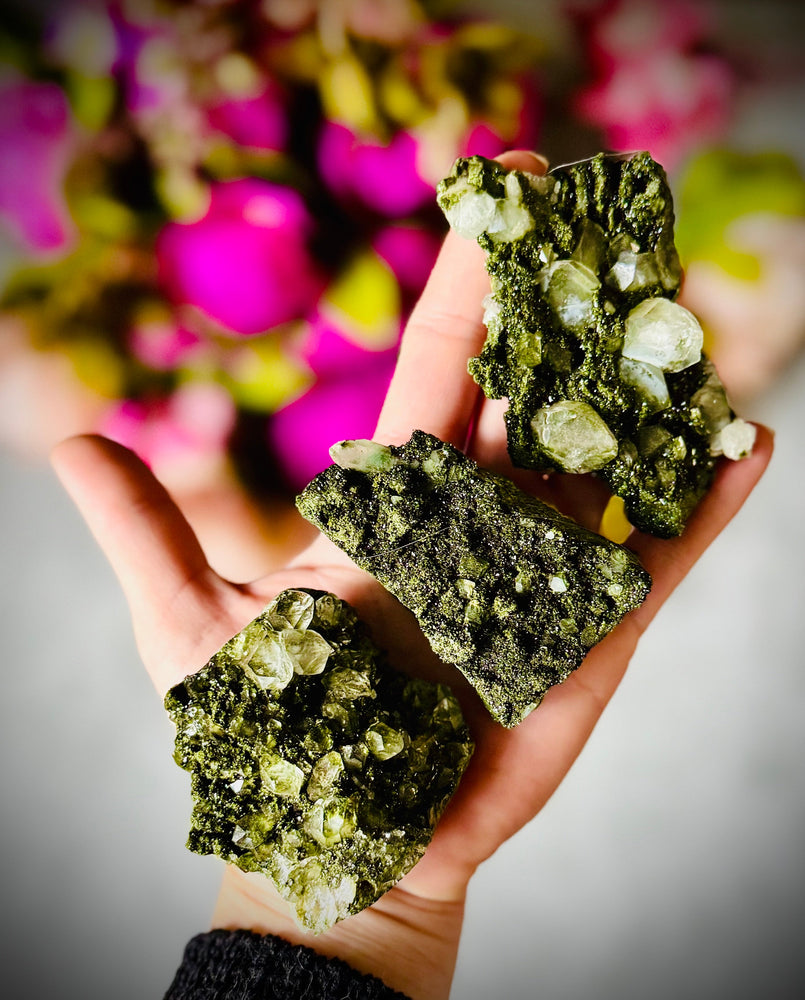 Large Forest Epidote Specimens from Turkey, Epidote and Quartz, Epidote Clusters (ONLINE ORDER ONLY)
