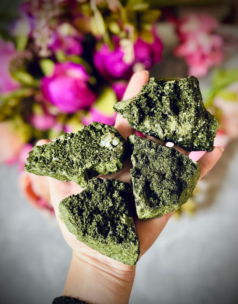 Large Forest Epidote Specimens from Turkey, Epidote and Quartz, Epidote Clusters (ONLINE ORDER ONLY)