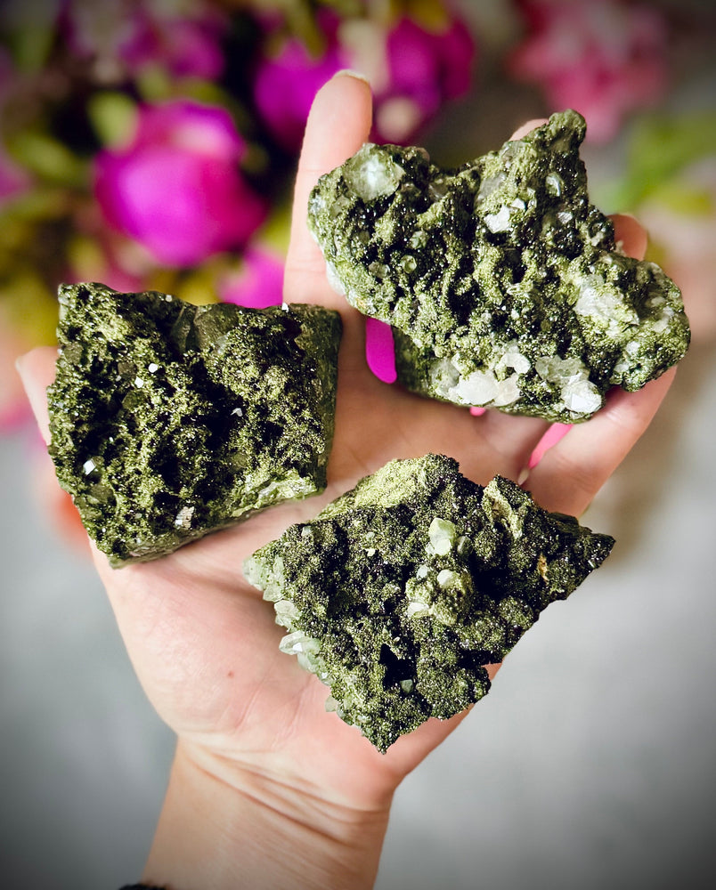 Large Forest Epidote Specimens from Turkey, Epidote and Quartz, Epidote Clusters (ONLINE ORDER ONLY)