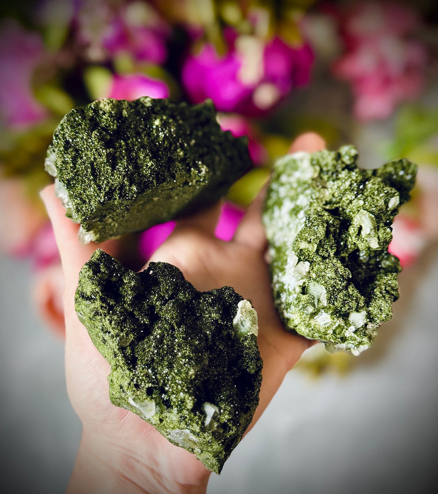 Large Forest Epidote Specimens from Turkey, Epidote and Quartz, Epidote Clusters (ONLINE ORDER ONLY)