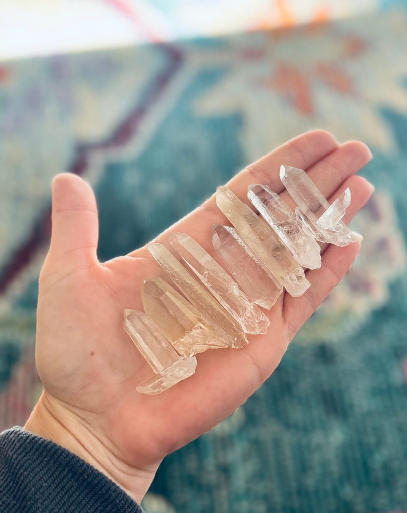 Silver Quartz Points, Raw Clear Quartz Points from Brazil (ONLINE ORDER ONLY)