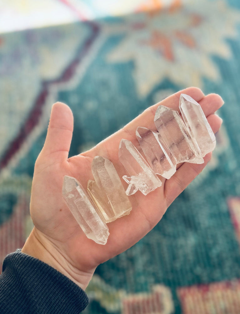 Silver Quartz Points, Raw Clear Quartz Points from Brazil (ONLINE ORDER ONLY)
