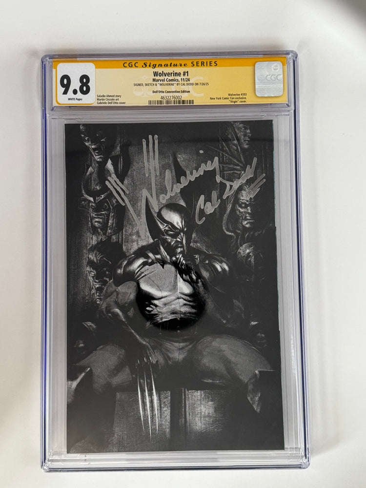 [Signed by Cal Dodd] Wolverine #1 CGC 9.8 Yellow Label Dell'Otto Exclusive NYCC B&W  Var (ONLINE ORDER ONLY)