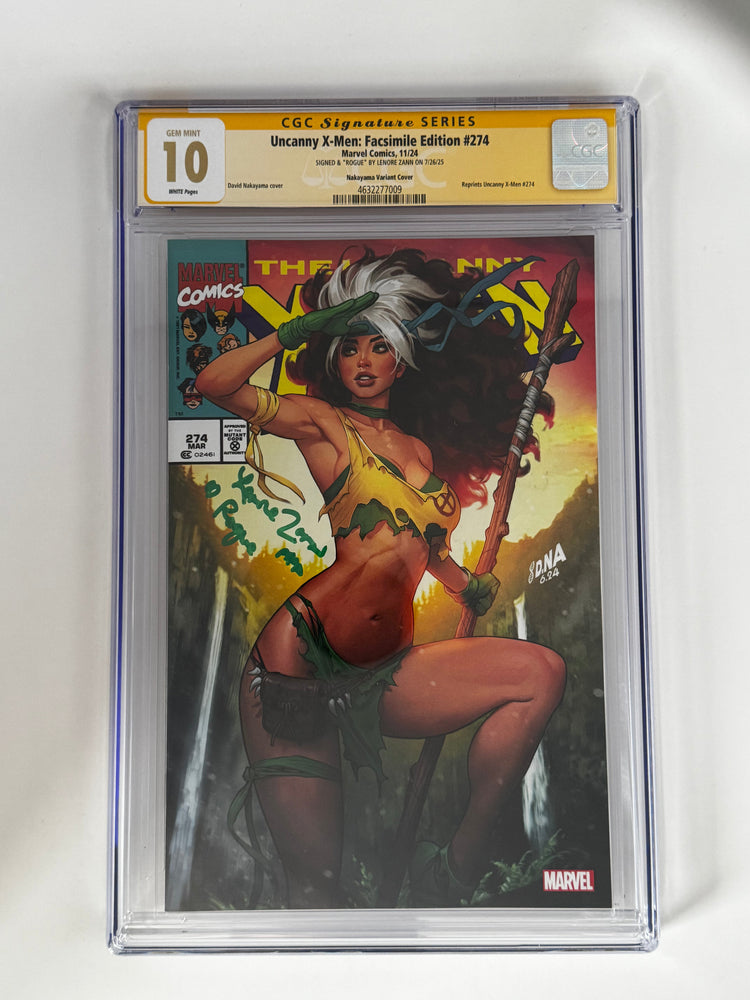 [Signed by Lenore Zann] Uncanny X-Men Facsimile Edition #274 CGC GEM MINT 10.0 Yellow Label Nakayama Exclusive Var (ONLINE ORDER ONLY)