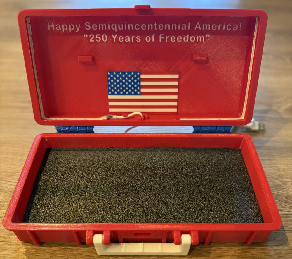 RC Hop Up Parts 1/3 Scale Replica Gun Case with LED RGB COB Lights | Fits Goat Guns® Models