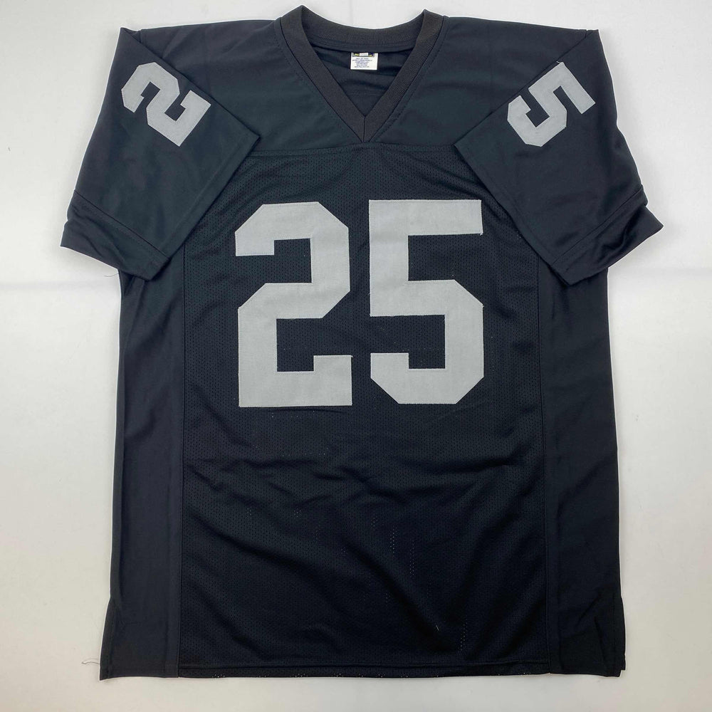 Facsimile Autographed Fred Biletnikoff Oakland Las Vegas Black Reprint Laser Auto Football Jersey Size Men's XL (ONLINE ORDER ONLY)