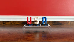 Buildable 3D "USA" Letters – LEGO-Compatible Brick Kit (ONLINE ORDER ONLY)