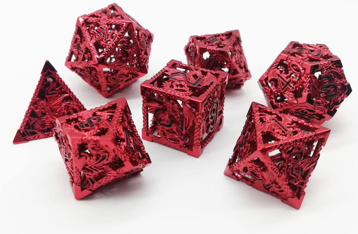 (Ruthless Red) Deadly Dragon Dice: Shards of Oblivion Hollow Metal (Online Only)