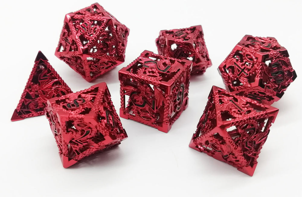 (Ruthless Red) Deadly Dragon Dice: Shards of Oblivion Hollow Metal (Online Only)