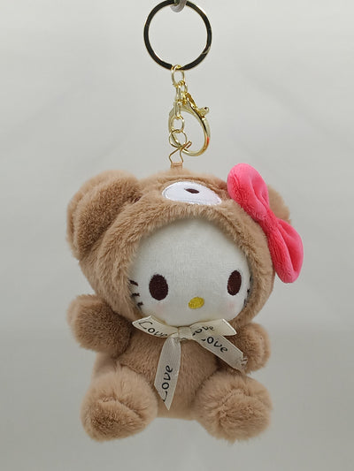 Hello Kitty Brown Bear 4 INCH PLUSH Keychain