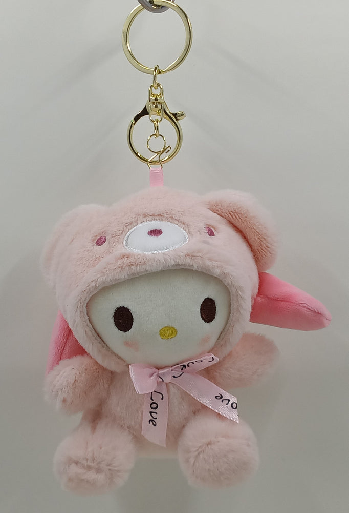 Hello Kitty Pink Bear 4 INCH PLUSH Keychain