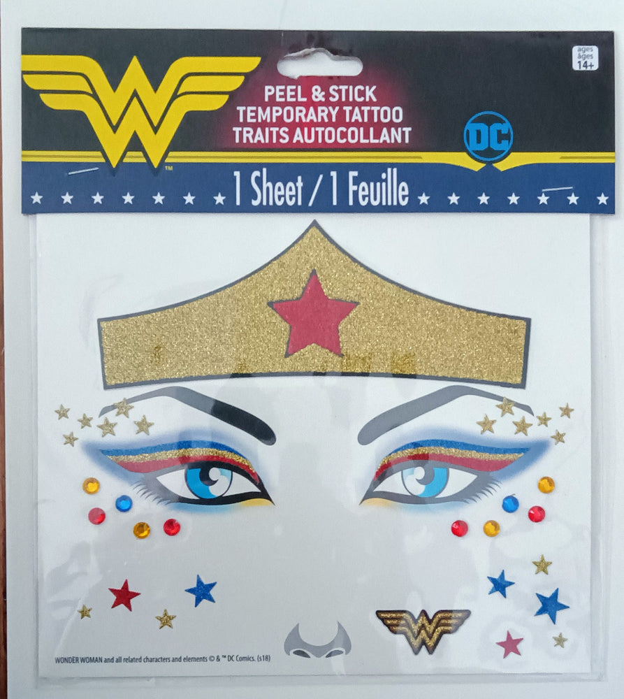 DC Temporary Tattoos - Wonder Woman (ONLINE ORDER ONLY)