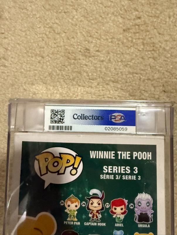 Pop! Disney: Winnie the Pooh (Flocked) #32 SDCC LE480 PSA 7.0 Graded and Encapsulated (ONLINE ORDER ONLY)