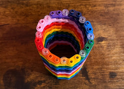 Rainbow Modular Vase – Built with LEGO®-Compatible Bricks (ONLINE ORDER ONLY)