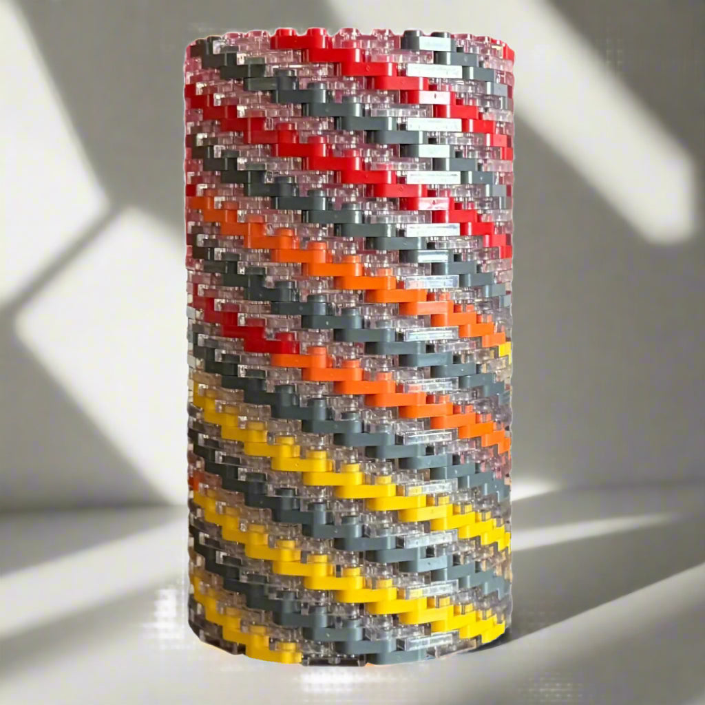 Warm Colors Modular Vase – Built with LEGO®-Compatible Bricks (ONLINE ORDER ONLY)