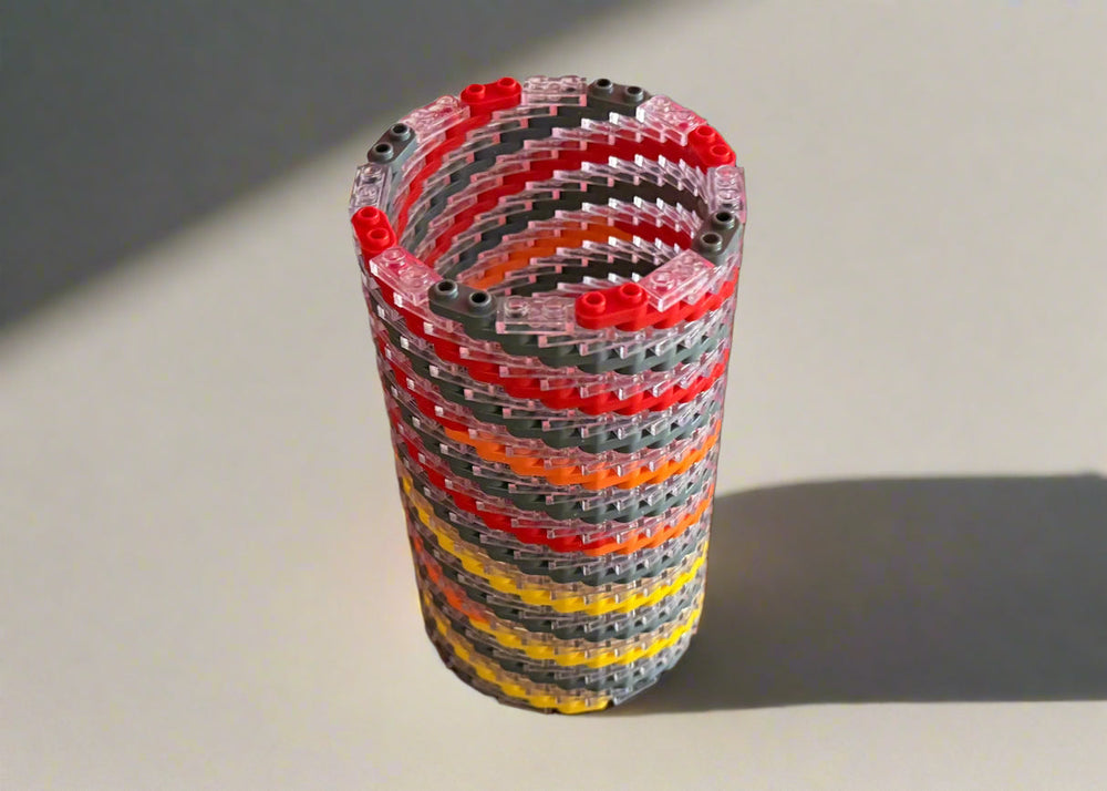 Warm Colors Modular Vase – Built with LEGO®-Compatible Bricks (ONLINE ORDER ONLY)