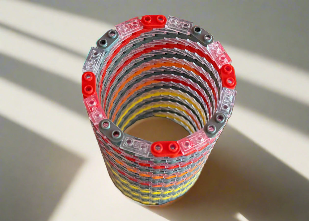 Warm Colors Modular Vase – Built with LEGO®-Compatible Bricks (ONLINE ORDER ONLY)