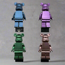 Bearbrick Monochrome Metallic Bear Minifigures – Multiple Vibrant Colors! (ONLINE ORDER ONLY)