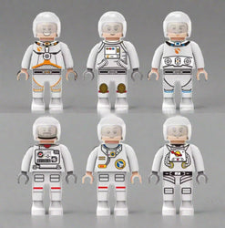 Custom Space Astronaut Minifigures – LEGO-Compatible (6 Variants) (ONLINE ORDER ONLY)