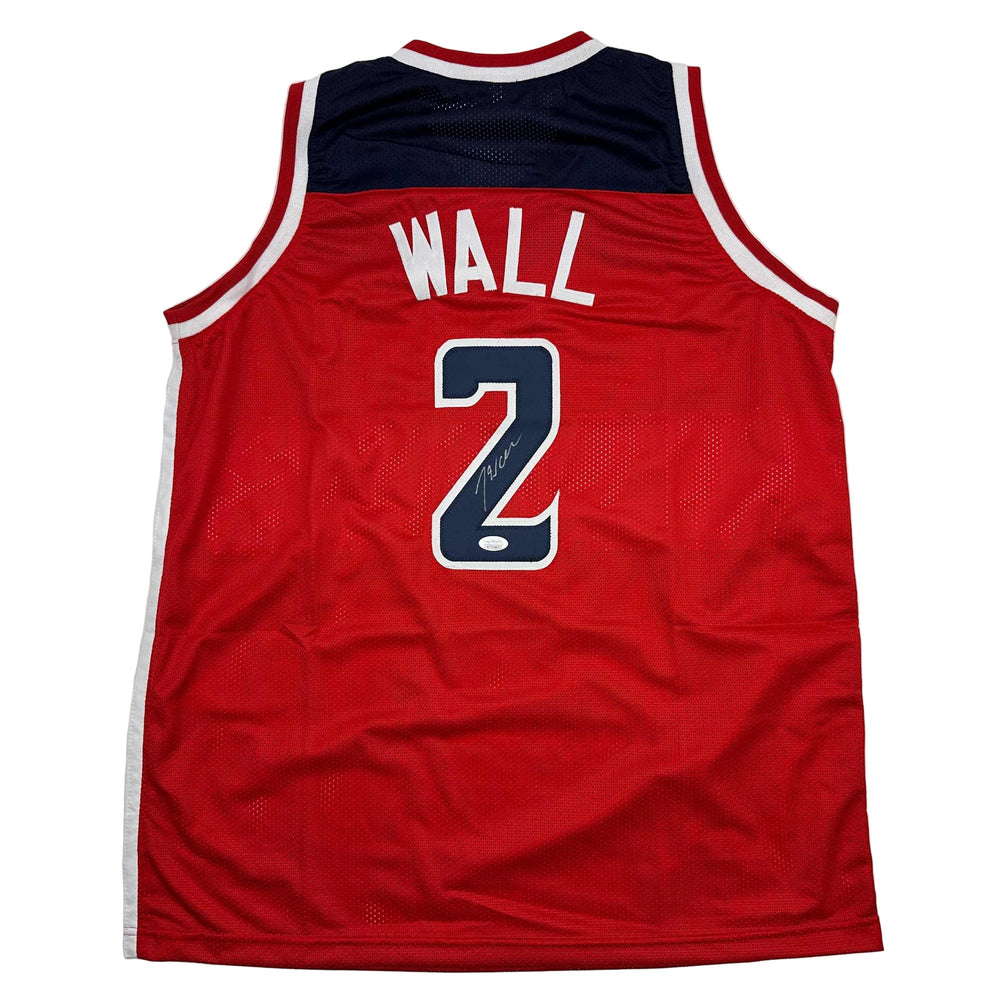 Autographed/Signed John Wall Washington Red Basketball Jersey JSA COA (ONLINE ORDER ONLY)