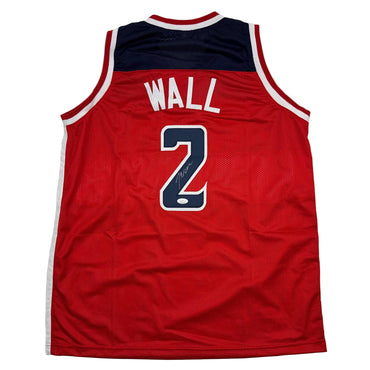 Autographed/Signed John Wall Washington Red Basketball Jersey JSA COA (ONLINE ORDER ONLY)
