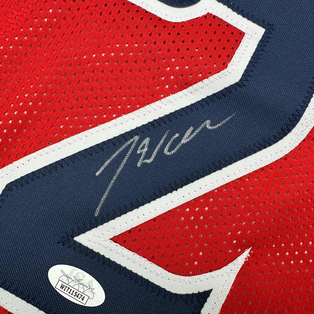 Autographed/Signed John Wall Washington Red Basketball Jersey JSA COA (ONLINE ORDER ONLY)