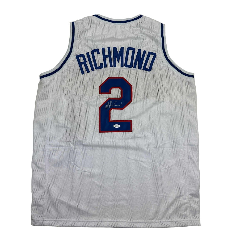 Autographed/Signed Mitch Richmond Sacramento White Basketball Jersey JSA COA (ONLINE ORDER ONLY)