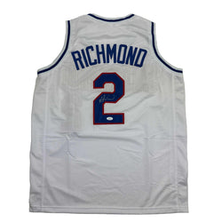 Autographed/Signed Mitch Richmond Sacramento White Basketball Jersey JSA COA (ONLINE ORDER ONLY)