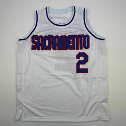 Autographed/Signed Mitch Richmond Sacramento White Basketball Jersey JSA COA (ONLINE ORDER ONLY)