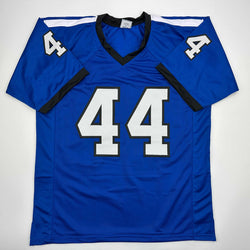 Autographed/Signed Zaire Franklin Indianapolis 2025 Style Blue Football Jersey Beckett BAS COA (ONLINE ORDER ONLY)