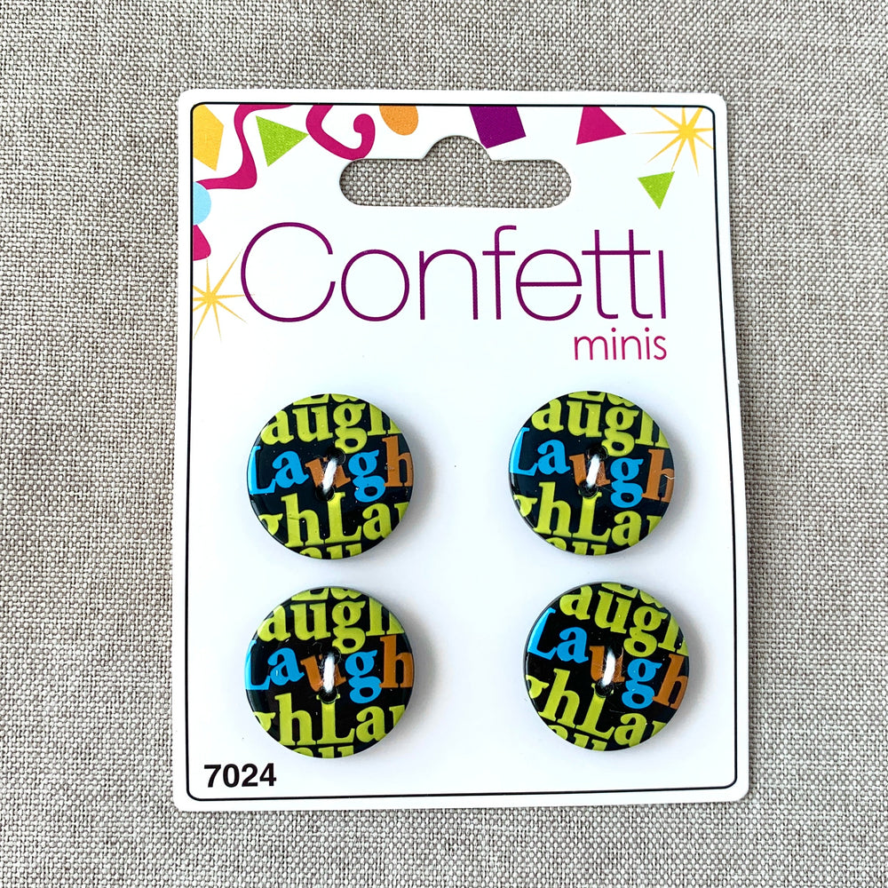 Laugh - Confetti Minis Buttons - 2 Hole (ONLINE ORDER ONLY)