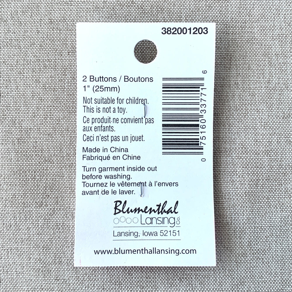 Marble - Wood Buttons - 2 Hole - 25mm - Pink Orange (ONLINE ORDER ONLY)