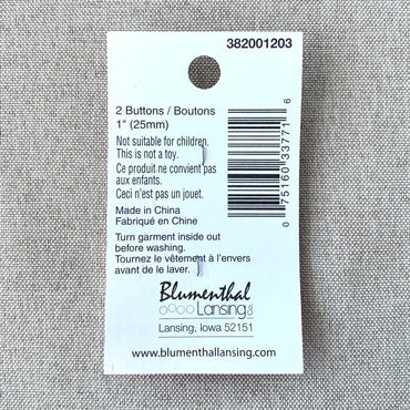 Marble - Wood Buttons - 2 Hole - 25mm - Pink Orange (ONLINE ORDER ONLY)