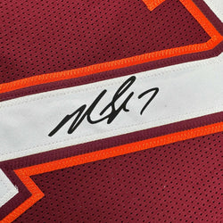 Facsimile Autographed Michael Mike Vick Virginia Tech Maroon Reprint Laser Auto College Football Jersey Size Men's XL (ONLINE ORDER ONLY)