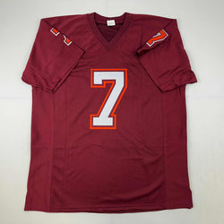 Facsimile Autographed Michael Mike Vick Virginia Tech Maroon Reprint Laser Auto College Football Jersey Size Men's XL (ONLINE ORDER ONLY)