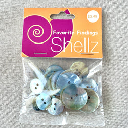 1820 Shell - Shellz - 2 Holes - Assorted Sizes - Natural (ONLINE ORDER ONLY)