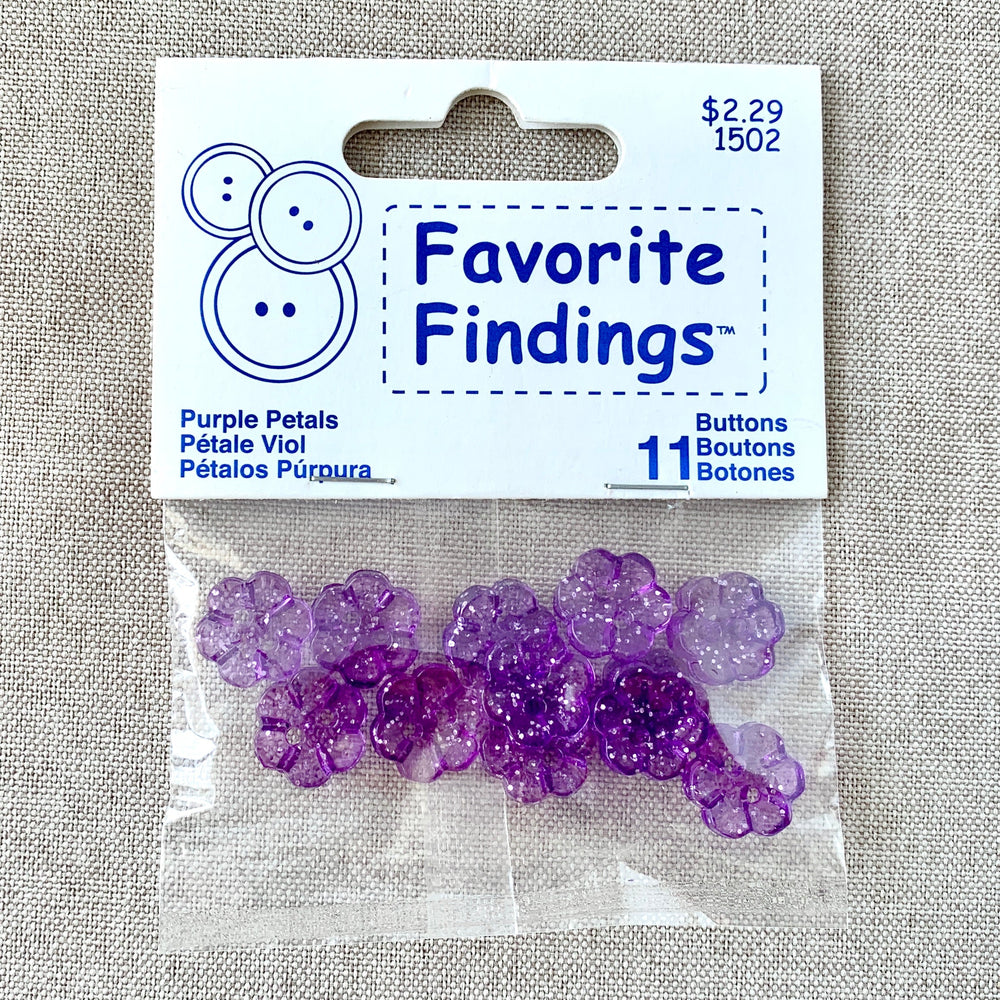 1502 Purple Petals - Favorite Findings - 2 Hole Buttons (ONLINE ORDER ONLY)