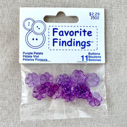 1502 Purple Petals - Favorite Findings - 2 Hole Buttons (ONLINE ORDER ONLY)