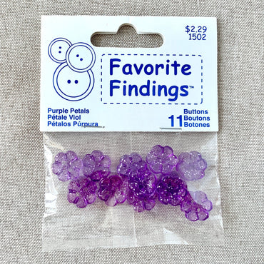 1502 Purple Petals - Favorite Findings - 2 Hole Buttons (ONLINE ORDER ONLY)