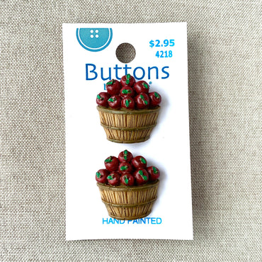 4218 Apple Basket - La Mode - 1 Hole - Shank - Assorted Sizes (ONLINE ORDER ONLY)