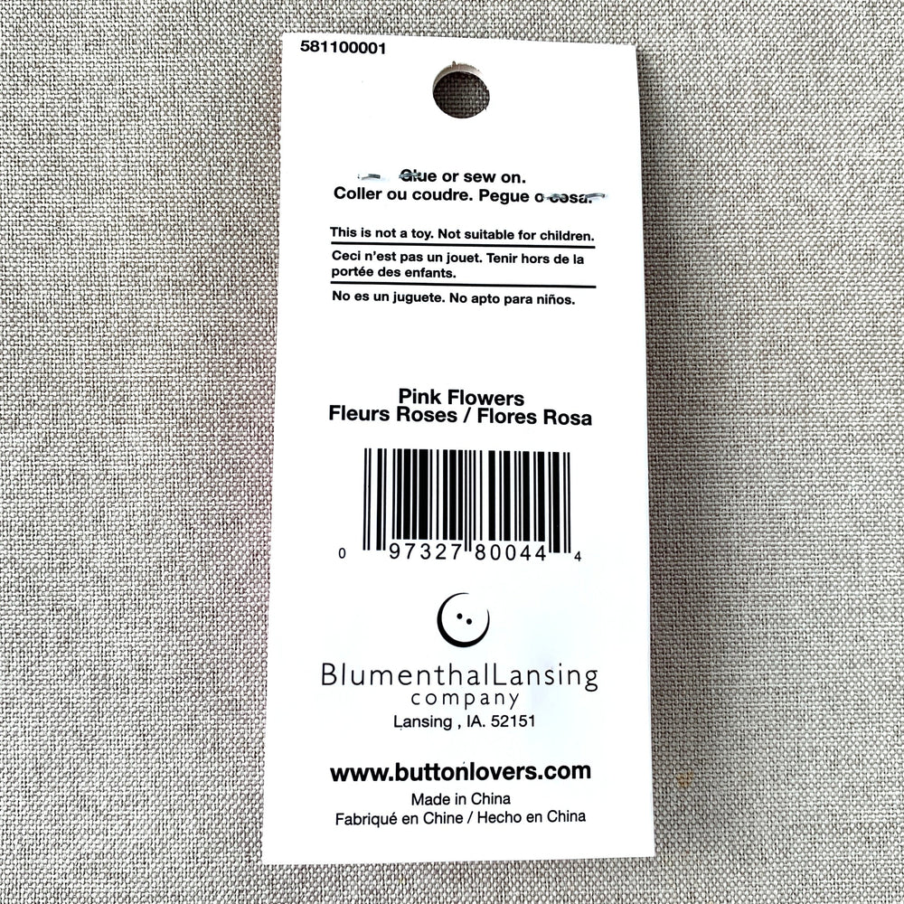 Purple Flowers - Fun Shapes - 2 Holes - Assorted Sizes - Purple Pink (ONLINE ORDER ONLY)