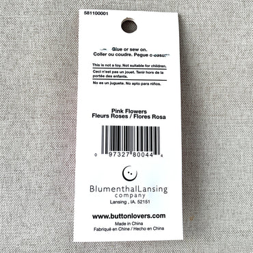 Purple Flowers - Fun Shapes - 2 Holes - Assorted Sizes - Purple Pink (ONLINE ORDER ONLY)