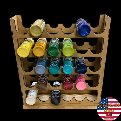 Vertical Paint Rack For 2oz Craft Paints - 36mm Diameter Bottles (Online Order Only) (Online Order Only)