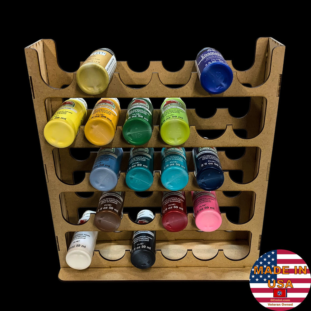Vertical Paint Rack For 2oz Craft Paints - 36mm Diameter Bottles (Online Order Only) (Online Order Only)
