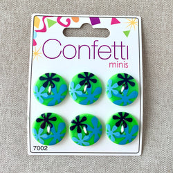 Mod Green - Confetti Minis Buttons - 2 Hole (ONLINE ORDER ONLY)