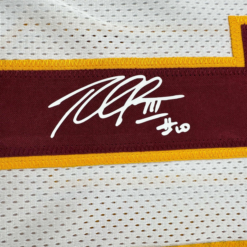 Facsimile Autographed Robert Griffin III Washington White Reprint Laser Auto Football Jersey Size Men's XL (ONLINE ORDER ONLY)