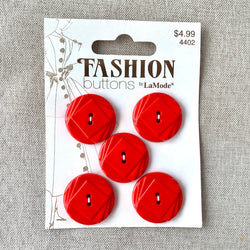 4402 Vintage Geometric - La Mode Fashion - 2 Holes - 25mm - Red (ONLINE ORDER ONLY)